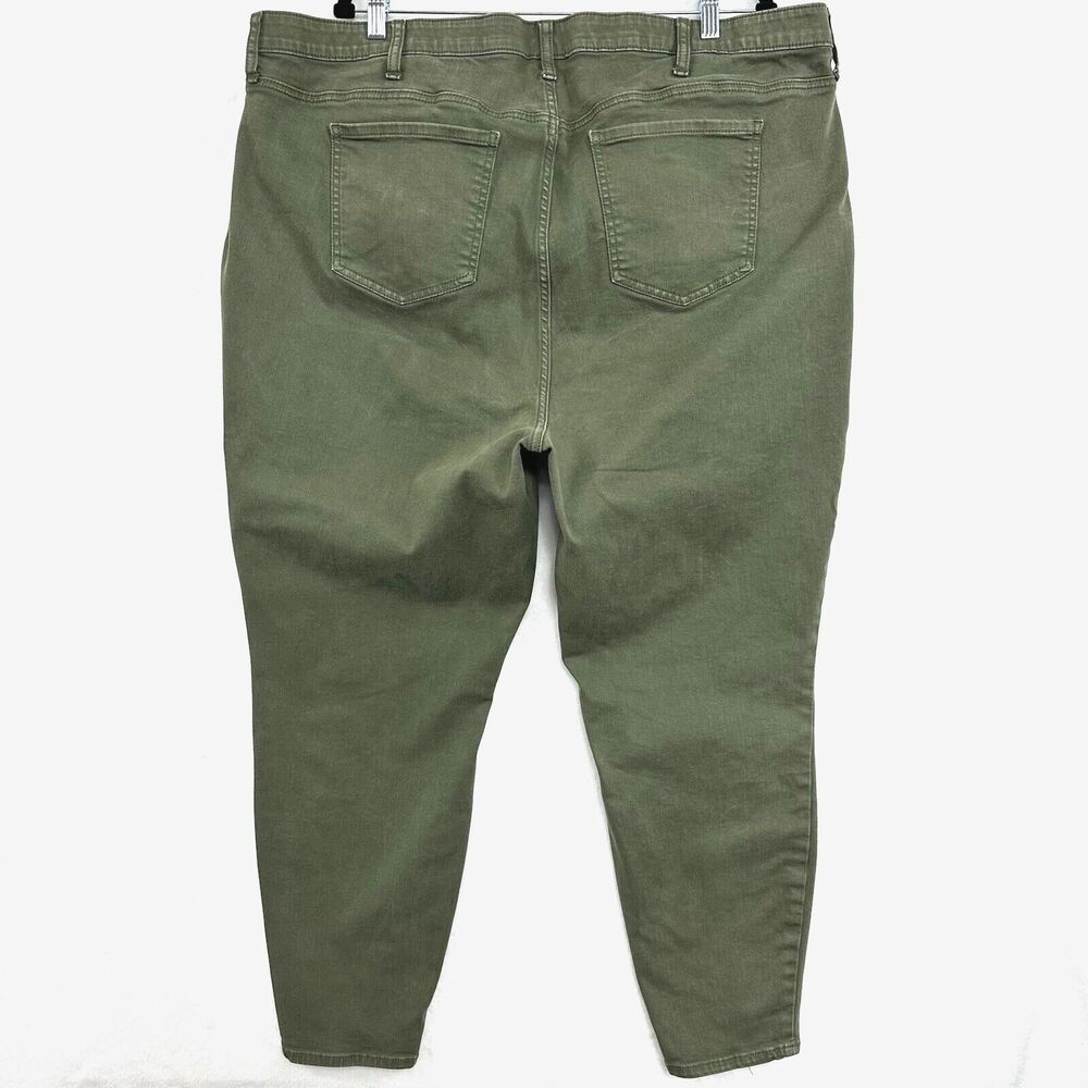 Torrid Sky High Skinny Super Soft Jeans Womens 26T Tall Stretch Olive Green - Picture 6 of 15